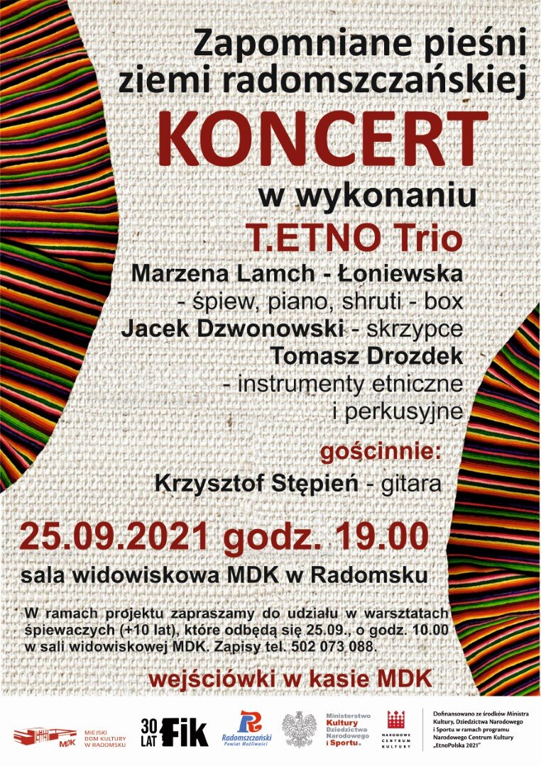 Plakat zapomniane pieśni