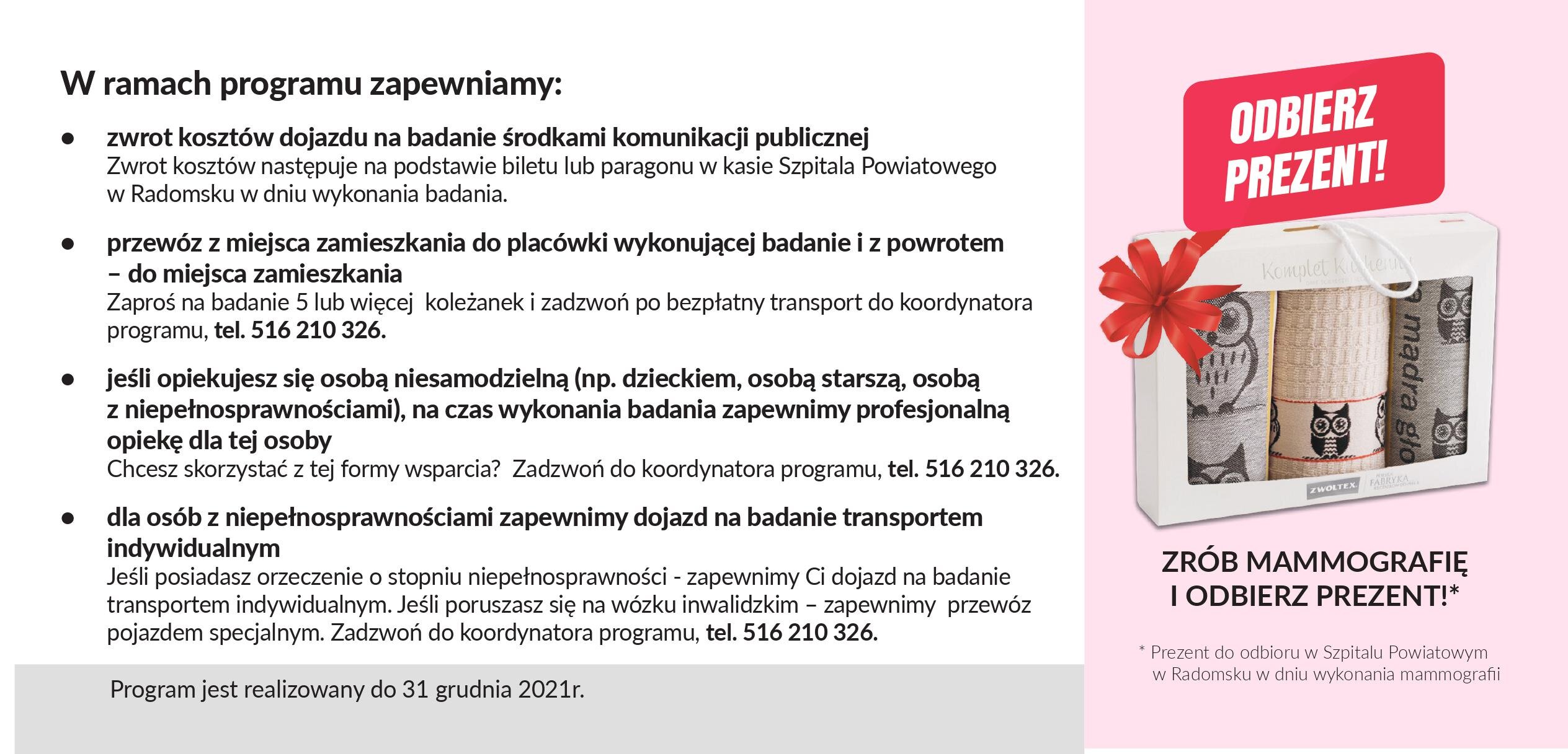 Oferta bezpłatnej mammografi