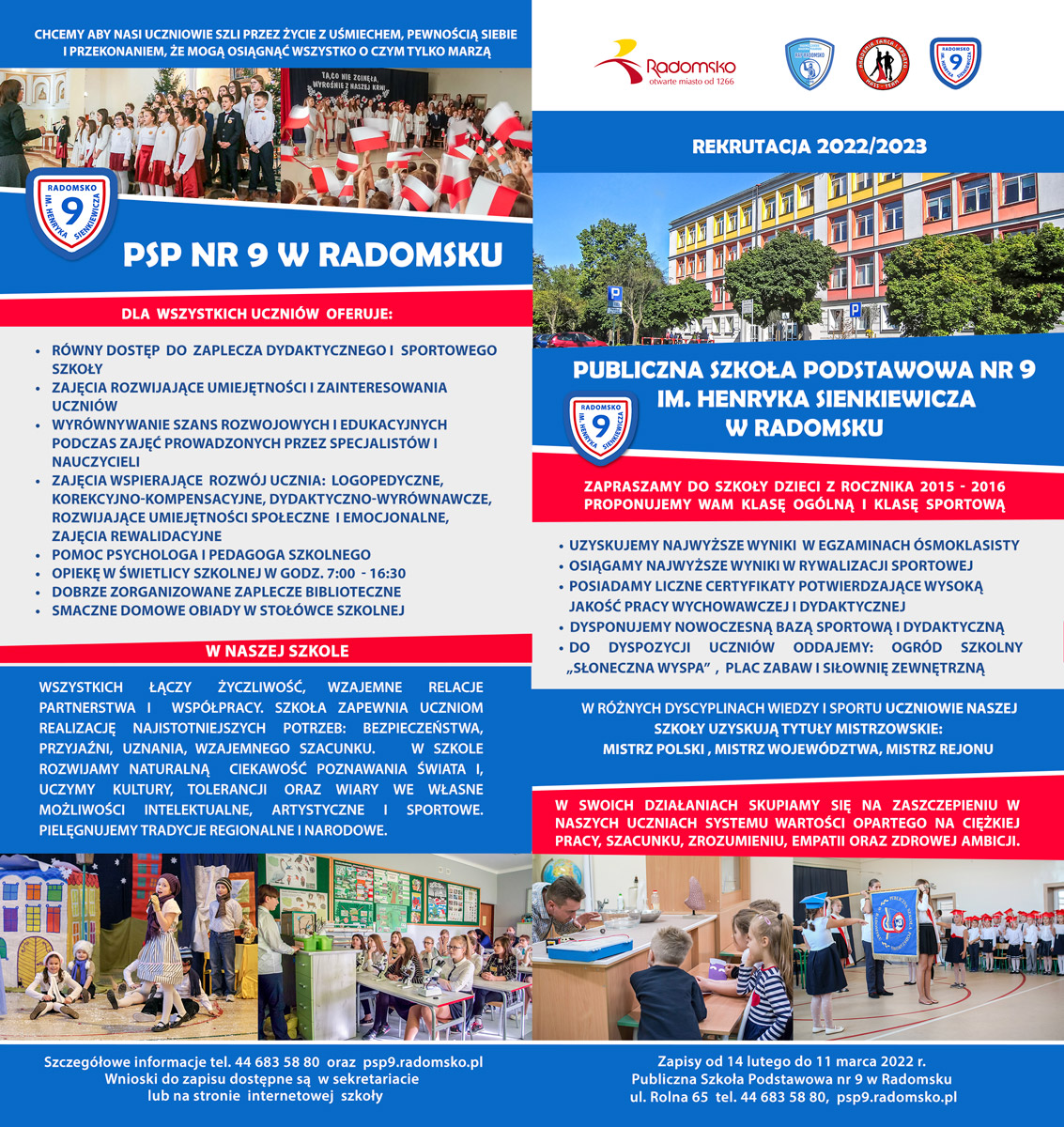 ulotka klasa sportowa przod