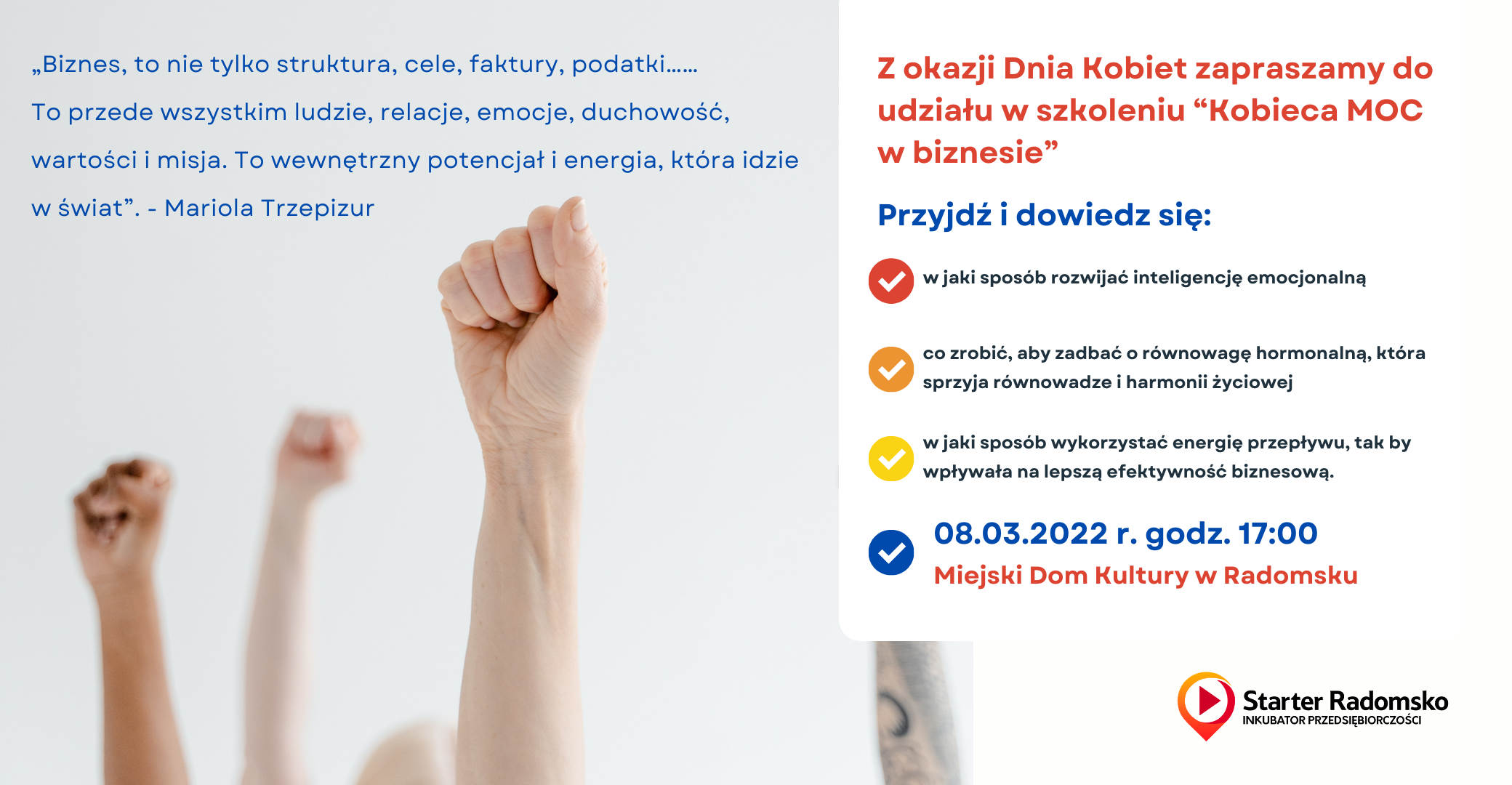 „Kobieca MOC w biznesie” - szkolenie