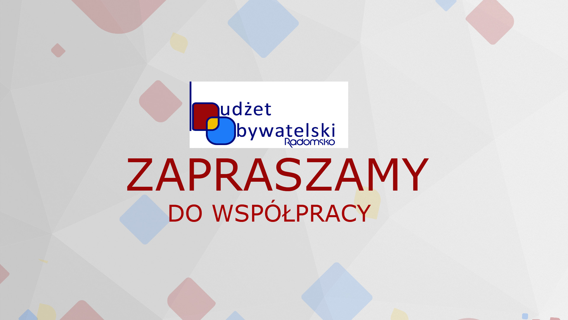 Zapraszamy do współpracy w zespole konsultacyjnym budżetu obywatelskiego