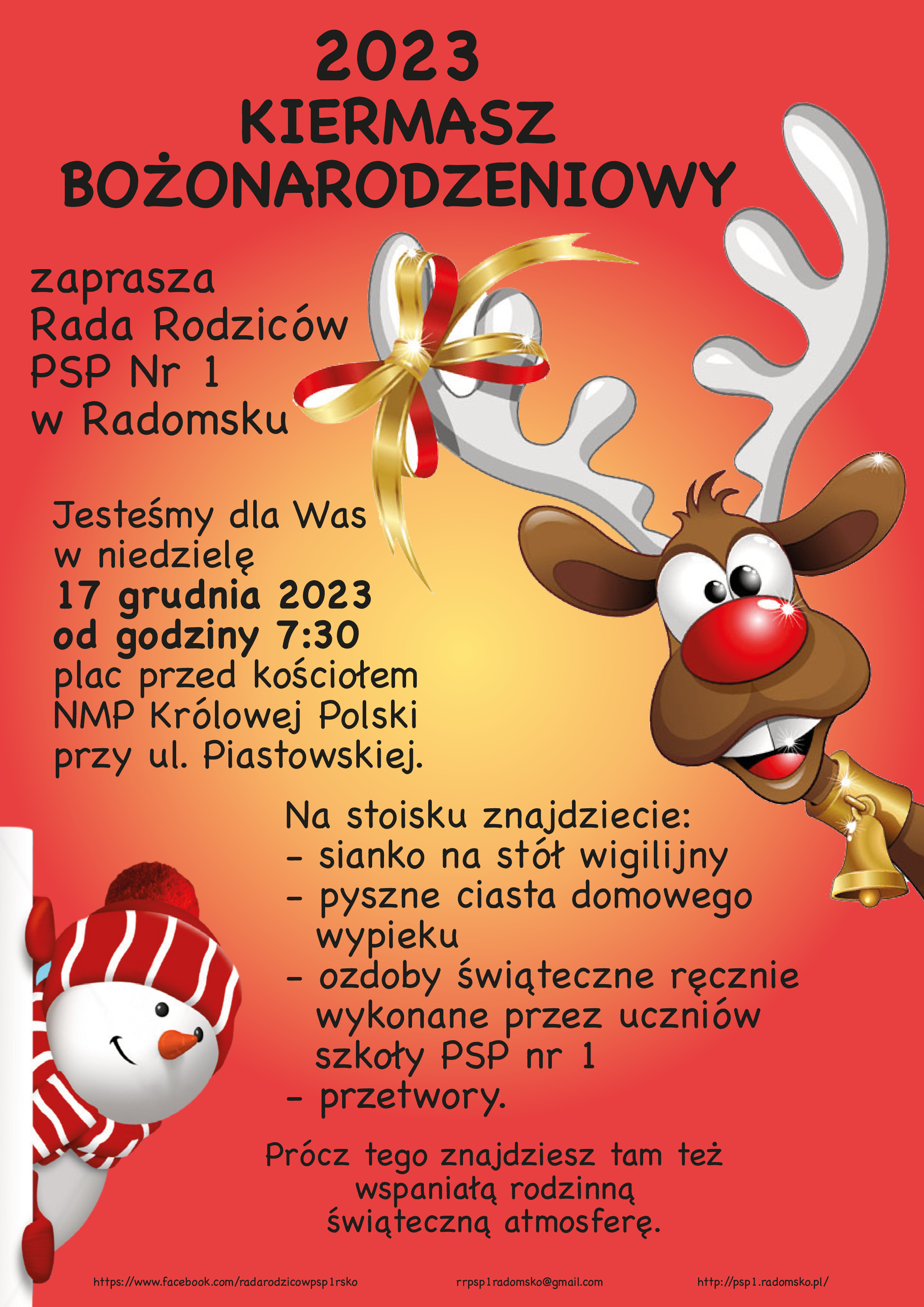 Kiermasz Bożonarodzeniowy PSP nr 1