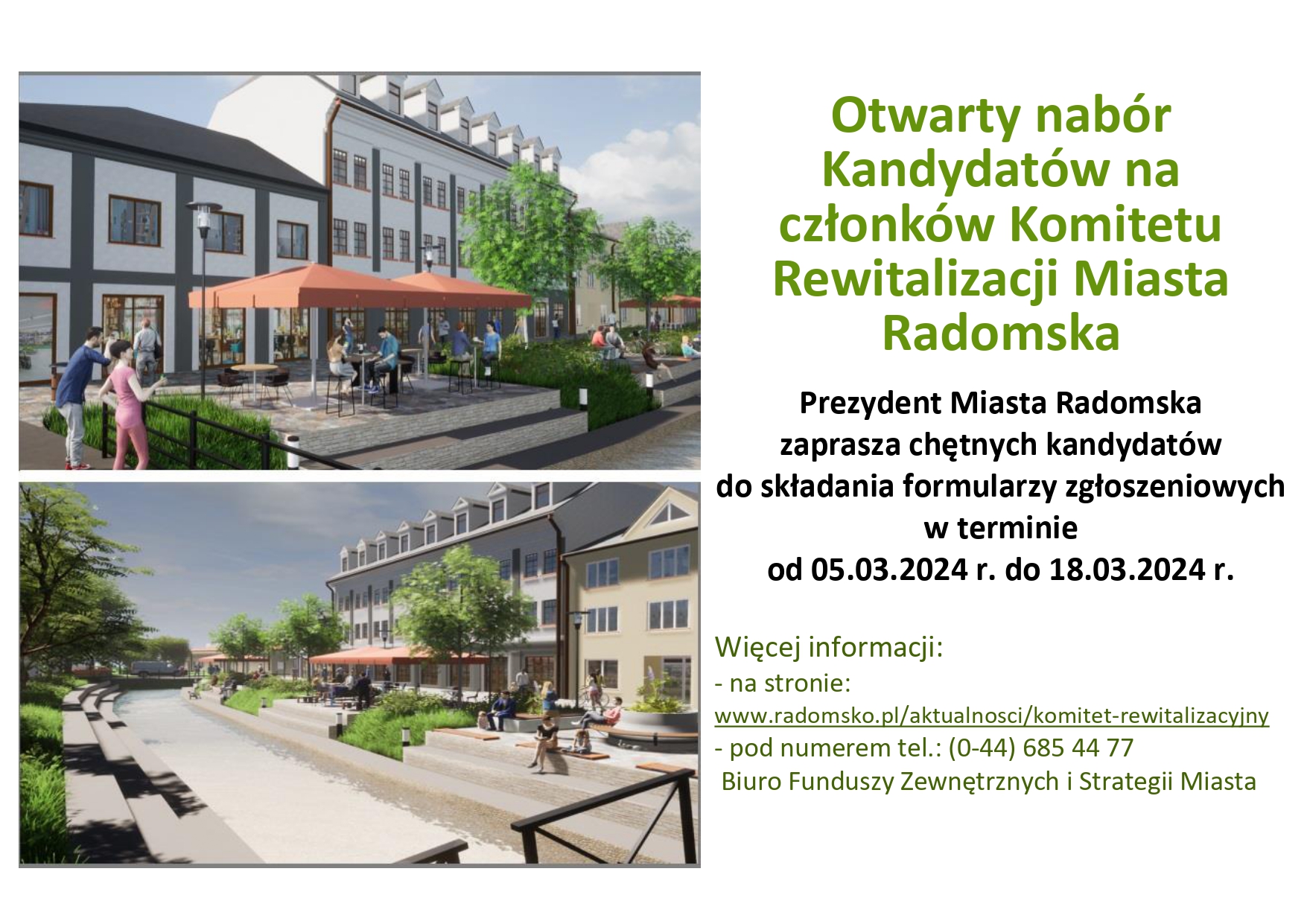 Ostatni dzień naboru członków Komitetu Rewitalizacji Miasta Radomska