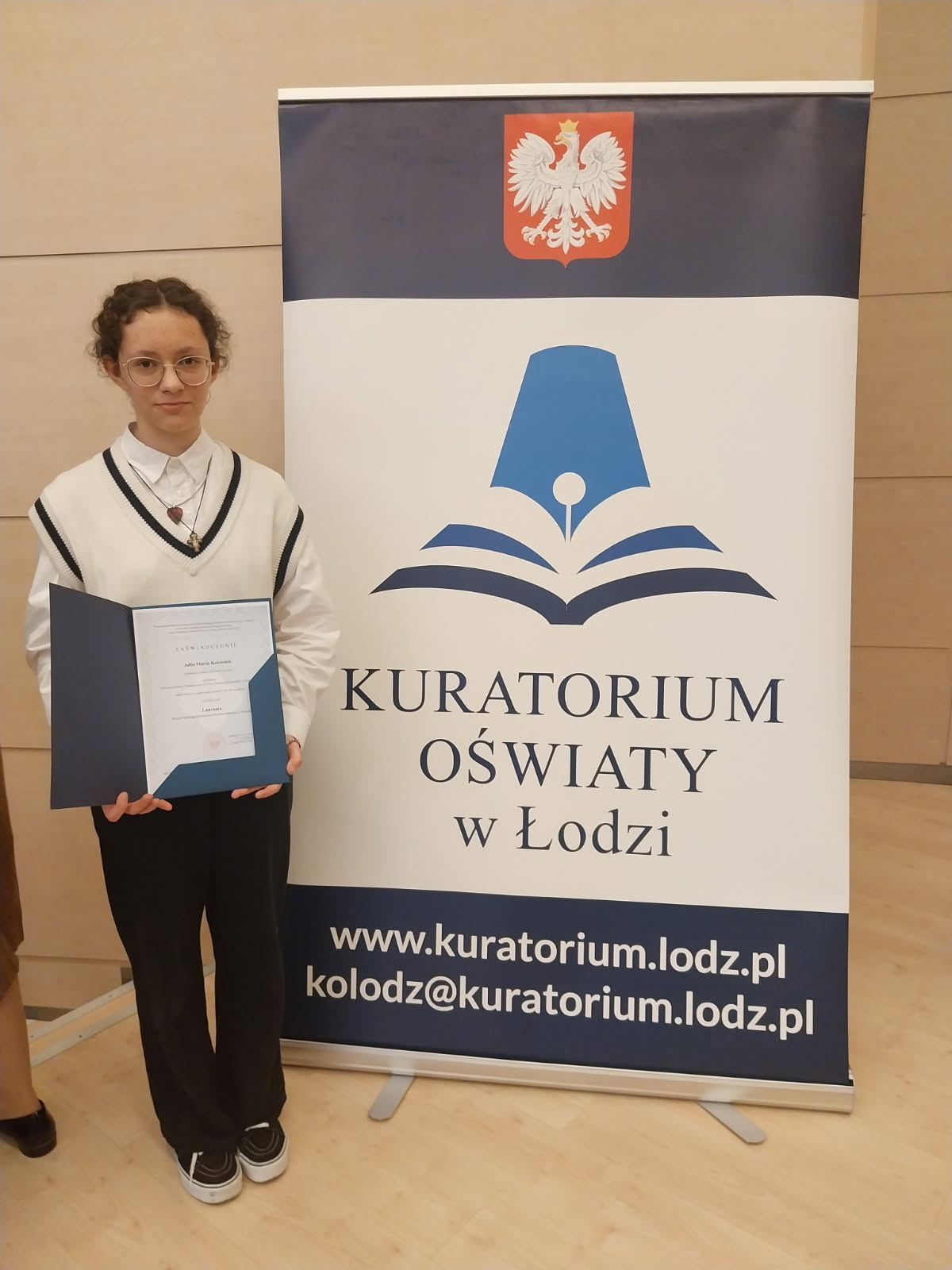 Sukces Julii Kościołek z PSP nr 2 w Wojewódzkim Konkursie Przedmiotowym z Historii