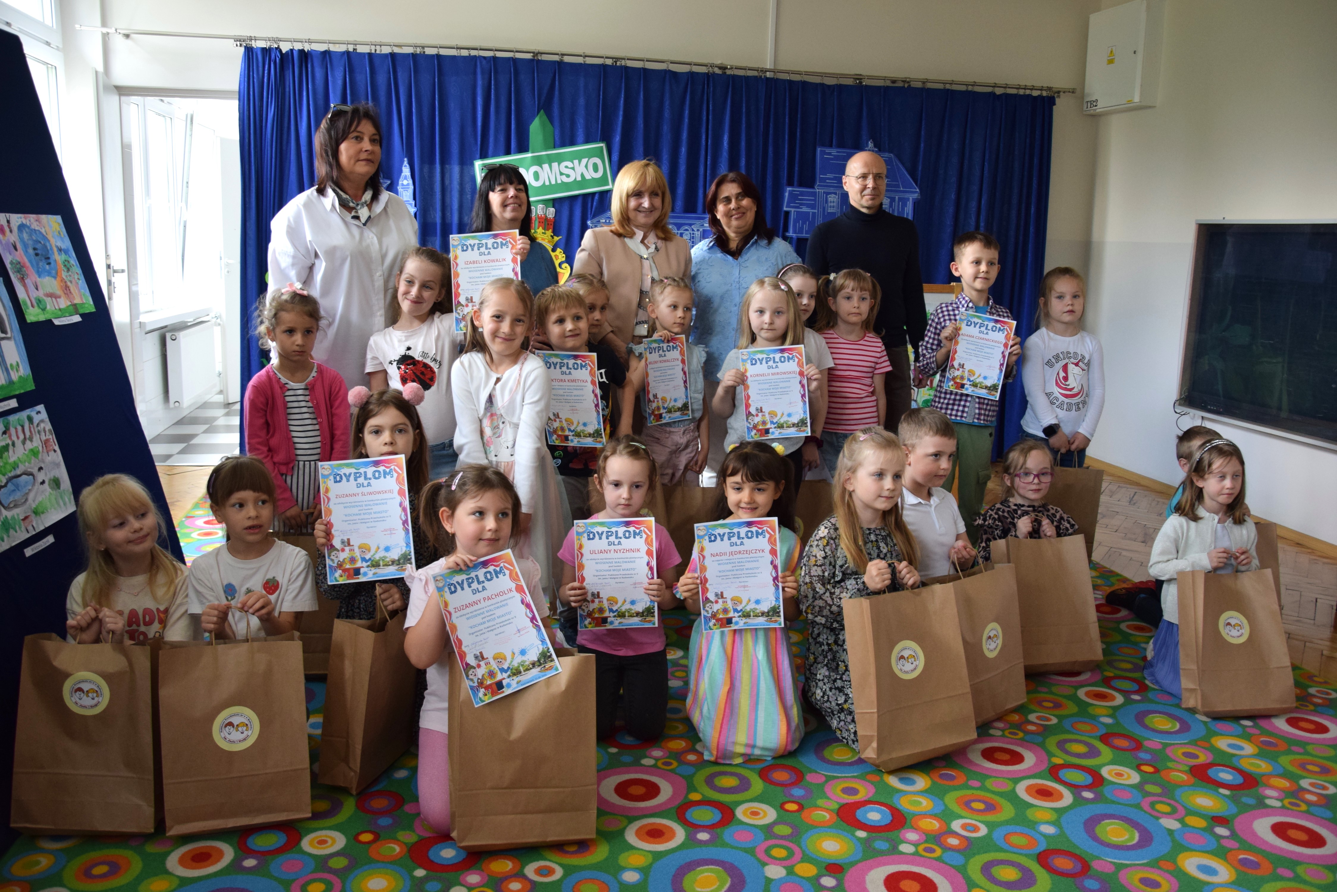 Wiosenne malowanie przedszkolaków