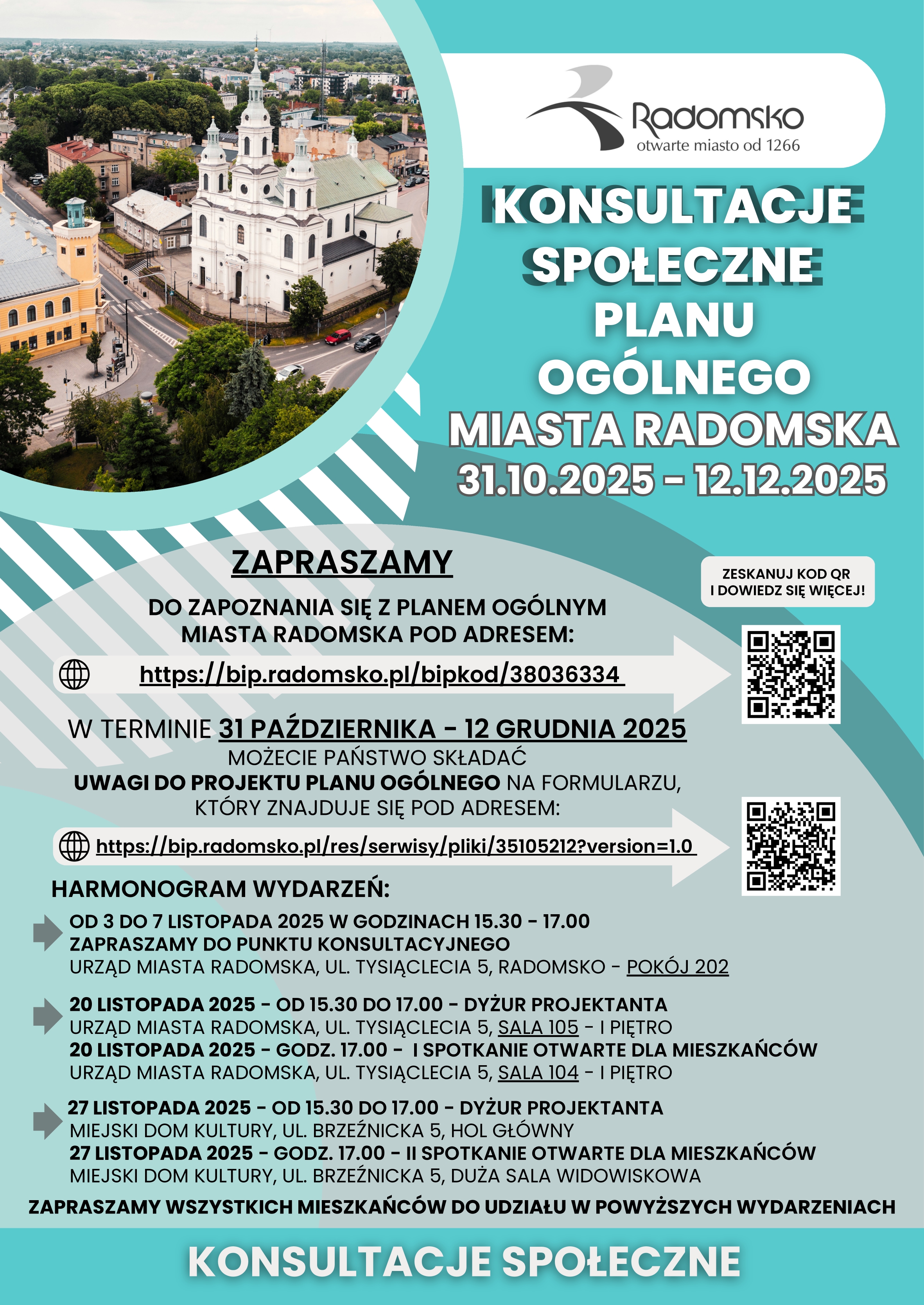 Konsultacje społeczne Planu Ogólnego Miasta Radomska