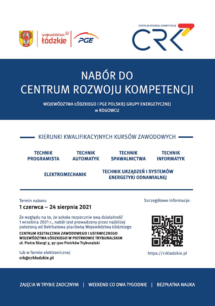 crk lodzkie plakat kursy