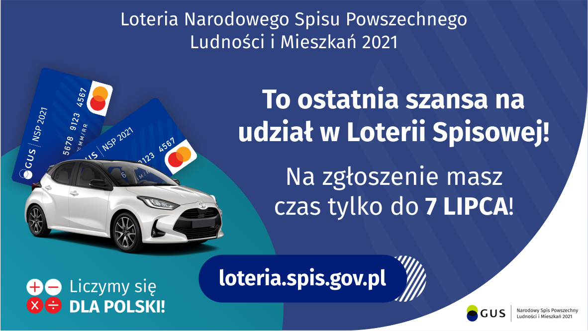 7 lipiec 2021 – ostatni dzień przyjmowania zgłoszeń w Loterii